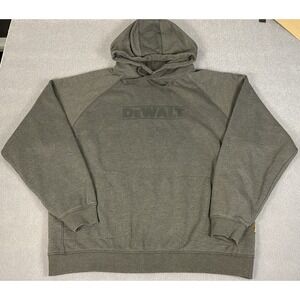 Dewalt Hoodie 2XL Dark Charcoal Grey Heavy Duty Thick Drawstrings *Excellent*